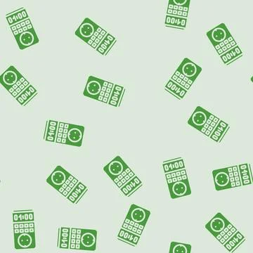 Programmable timer energy conservation glyph vector seamless pattern イラスト素材