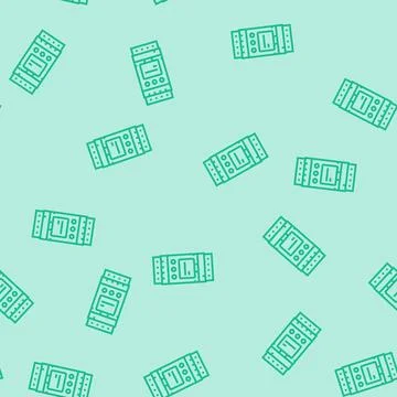 Programmable timer energy conservation line seamless pattern イラスト素材