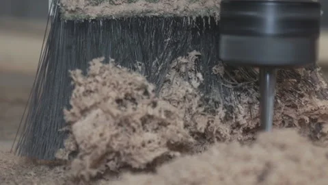 Programmable wood milling machine in action. Stock Footage 121373132