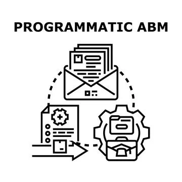 Programmatic abm strategy implementing marketing automation plan 库存插图