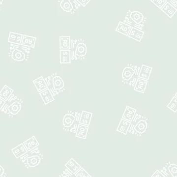 Programmatic advertising line seamless pattern Stock Illustration