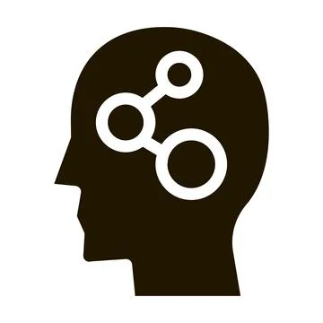 Programmed brain icon Vector Glyph Illustration Illustrazione stock