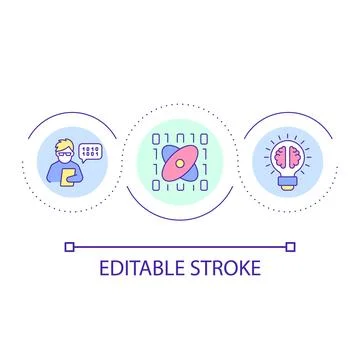 Programmer analyst loop concept icon Stock-Illustration