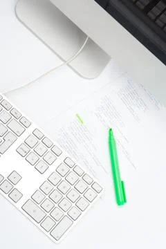 Programmer analyst workplace Stock Photos