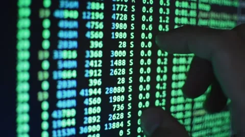 Programmer analyzing html green code on the computer's monitor Stock Footage 201145893