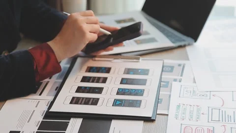 Programmer and Developer coding software application. Stock Footage 258671299