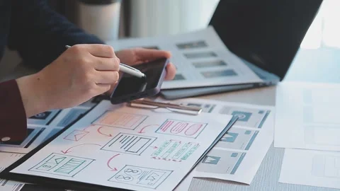 Programmer and Developer coding software application. Stock Footage 258671302