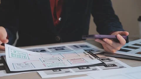 Programmer and Developer coding software application. Stock Footage 258671365