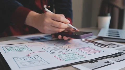 Programmer and Developer coding software application. Stock Footage 258671445