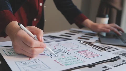 Programmer and Developer coding software application. Stock Footage 258671446