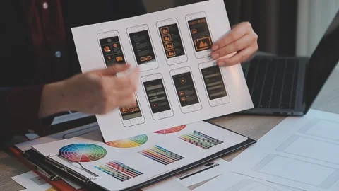 Programmer and Developer coding software application. Stock Footage 258671820