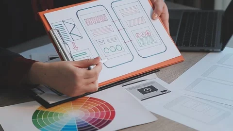 Programmer and Developer coding software application. Stock Footage 258671833