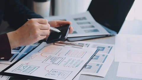 Programmer and Developer coding software application. Stock Footage 258823361