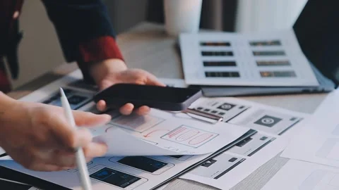 Programmer and Developer coding software application. Stock Footage 258823366