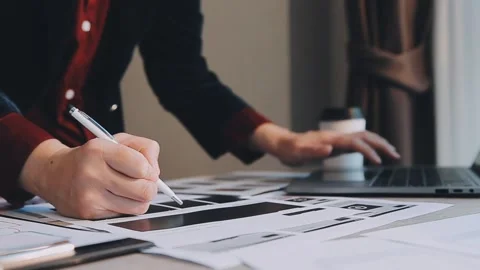 Programmer and Developer coding software application. Stock Footage 258826156