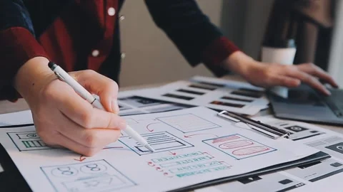 Programmer and Developer coding software application. Stock Footage 258826160