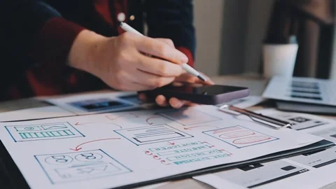 Programmer and Developer coding software application. Stock Footage 258826162