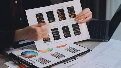 Programmer and Developer coding software application. Stock Footage 258826216