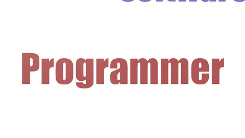 Programmer Animated Word Cloud Isolated On White Stock Footage 103657097