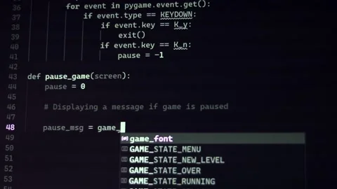 The programmer is busy working with the latest innovative complex technological Stock Footage 234914838