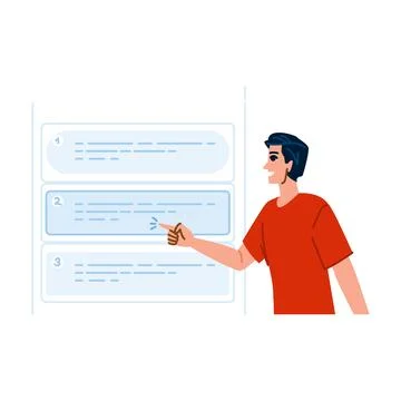 Programmer choosing right programming language for software development proje Stockillustratie