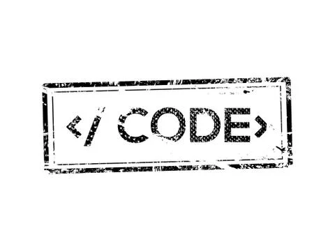 Programmer code stamp Illustrazione stock
