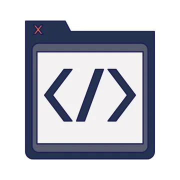 Programmer code window symbol blue lines Stockillustratie