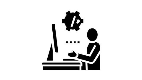 Programmer coding and development glyph icon animation Stock Footage 163804960