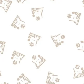 Programmer coding and development glyph seamless pattern Stock Illustration