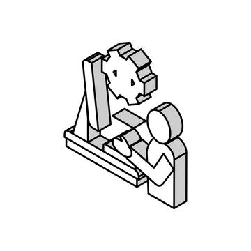 Programmer coding and development isometric icon vector illustration イラスト素材