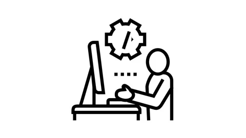 Programmer coding and development line icon animation Stock Footage 163795639