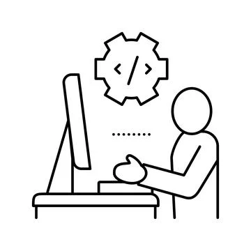 Programmer coding and development line icon vector illustration Stock-Illustration