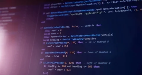 Programmer coding on black Computer screen of an engineer developing software Stock Footage 116676863