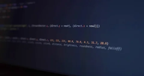 Programmer coding on black Computer screen of an engineer developing software Stock Footage 116676992