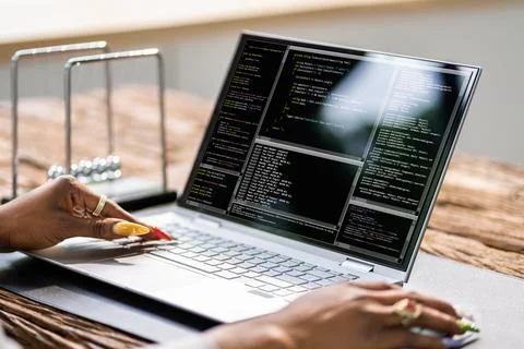 Programmer Coding Classes. Web Developer Coder 写真素材