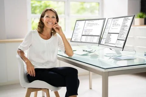 Programmer Coding Classes. Web Developer Coder Foto stock