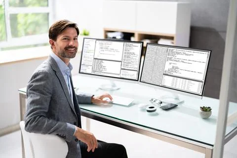 Programmer Coding Classes. Web Developer Coder Foto stock