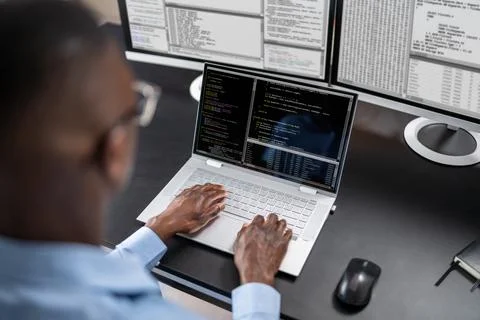 Programmer Coding Classes. Web Developer Coder 스톡 사진