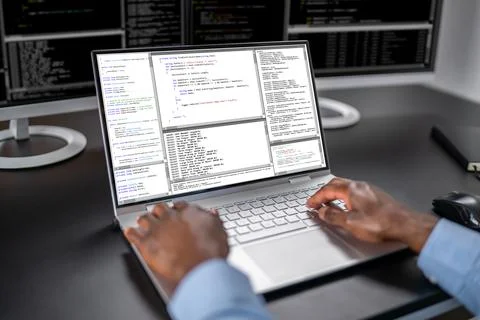 Programmer Coding Classes. Web Developer Coder 写真素材