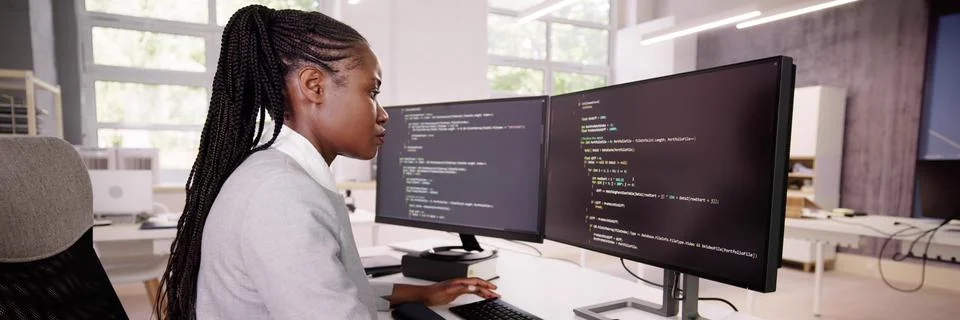 Programmer Coding Classes. Web Developer Coder Stock Photos