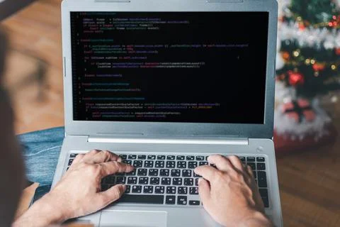 Programmer coding, compiler, encode, debug, and developer application softw.. Stock Photos