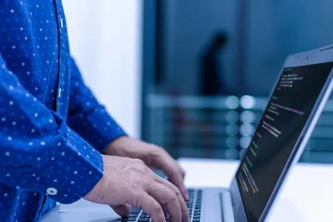 Programmer coding, compiler, encode, debug, and developer application softw.. 库存照片