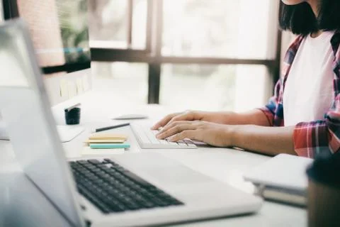 Programmer coding computer application. 스톡 사진