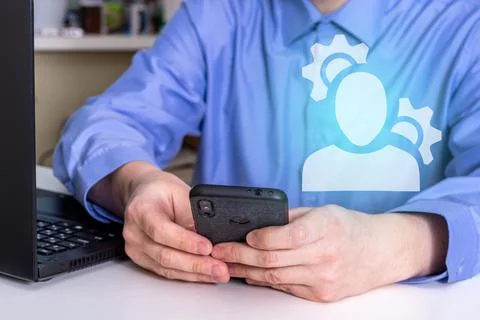 Programmer coding in the computer. System Administrator Day. 写真素材