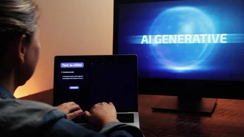 Programmer coding interface with AI chatbot technology for software development Stock Footage 318198140