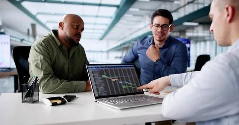 Programmer coding late at night Stock Photos