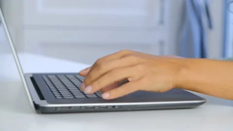 Programmer coding on modern laptop computer in 4k video Stock Footage 201208200