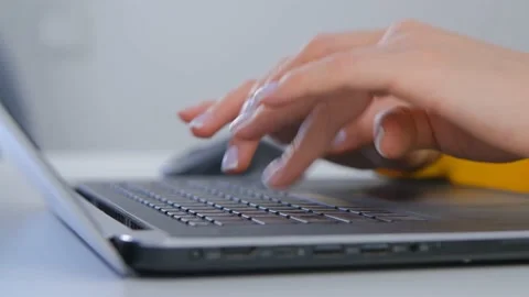 Programmer coding on notebook computer in close up 4k video Stock Footage 172190626