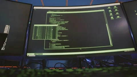 Programmer Coding Program Code Stock Footage 129813492