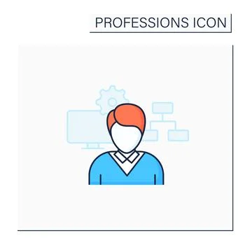 Programmer color icon Stock-Illustration